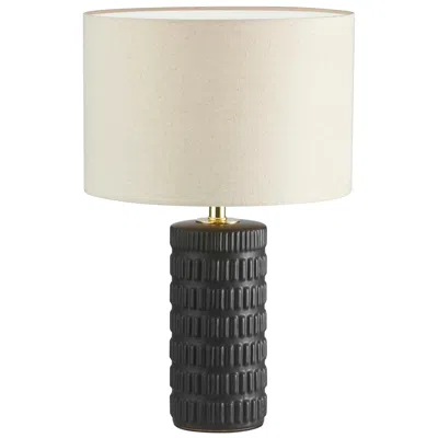 Dainolite Felicity 18.25" High Matte Black Table Lamp