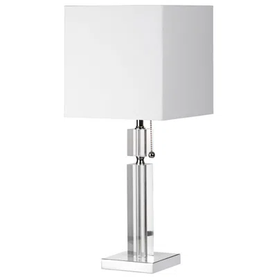 Dainolite Fernanda 19" Chrome And Glass Modern Table Lamp