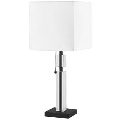 Dainolite Fernanda 19" High Matte Black Accent Table Lamp In White