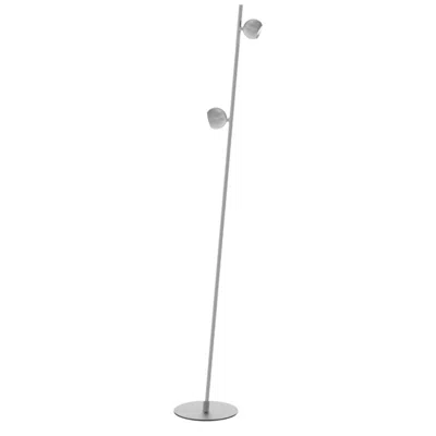 Dainolite Fernanda 50.75" High 2-light Satin Nickel Finish Floor Lamp In Silver