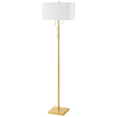 Dainolite Fernanda 60" High 2-light Modern Brass Floor Lamp