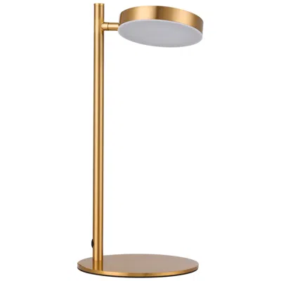 Dainolite Fia 15" High Aged Brass Led Accent Table Lamp