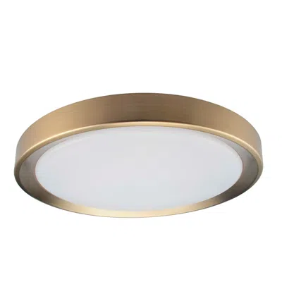 DAINOLITE FLYNN 11.75" WIDE AGED BRASS 24W FLUSH MOUNT