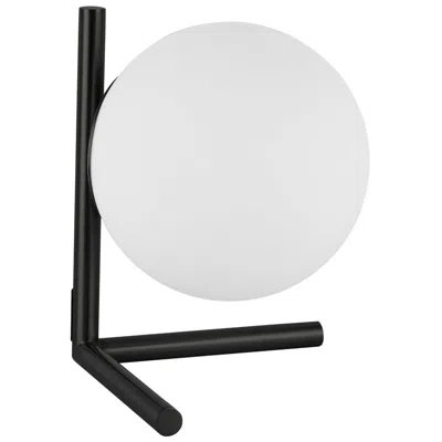 Dainolite Folgar 10.75" High Matte Black Modern Accent Table Lamp