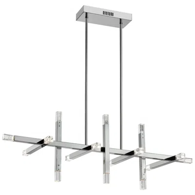 Dainolite Francesca 40" Wide Horizontal Polished Chrome 48w Chandelier