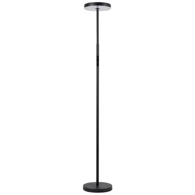 Dainolite Francine 54"h Sandy Black 30w Floor Lamp With White Acrylic Diffuser