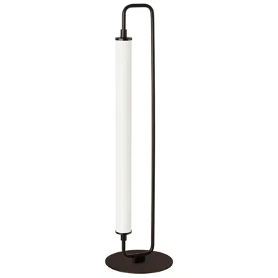 Dainolite Freya 26.5" High Matte Black Led Table Lamp With White Acrylic Shade