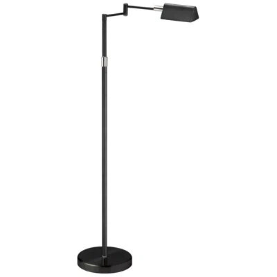 Dainolite Gala Adjustable Height Modern Led Black Swing Arm Floor Lamp
