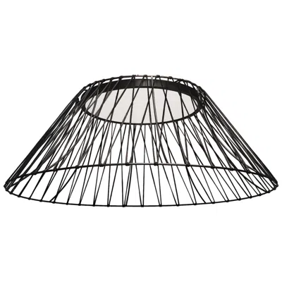 Dainolite Georgette 24" Wide Black Finish Flush Mount White Shade