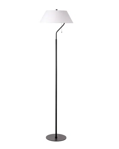 Dainolite Geraldine 1-light Tapered Drum Floor Lamp In Black