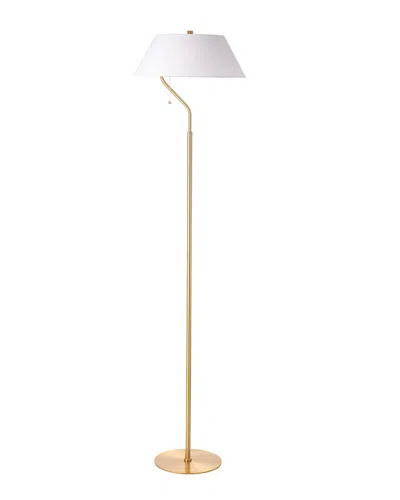 Dainolite Geraldine 1-light Tapered Drum Floor Lamp In Gold