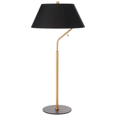 Dainolite Geraldine 1-light Tapered Drum Table Lamp In Black
