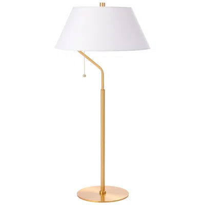 Dainolite Geraldine 1-light Tapered Drum Table Lamp In Gold