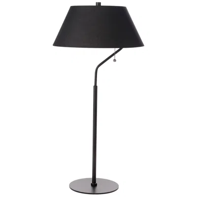 Dainolite Geraldine 28" High Matte Black, Black Table Lamp