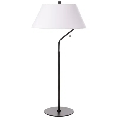 Dainolite Geraldine 28" High Matte Black, White Table Lamp
