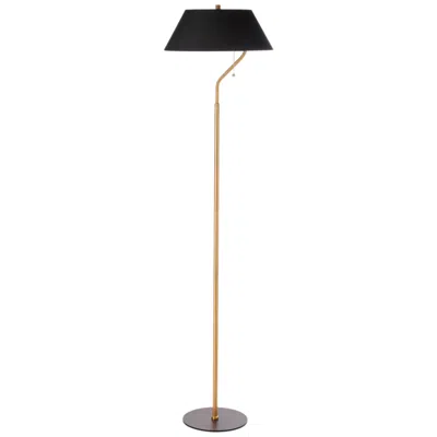 Dainolite Geraldine 1-light Tapered Drum Floor Lamp In Black
