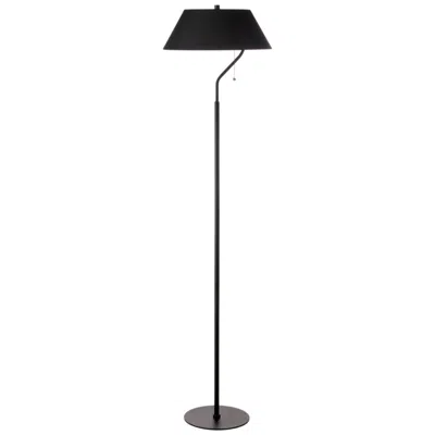Dainolite Geraldine 63.5" High Matte Black, Black Floor Lamp