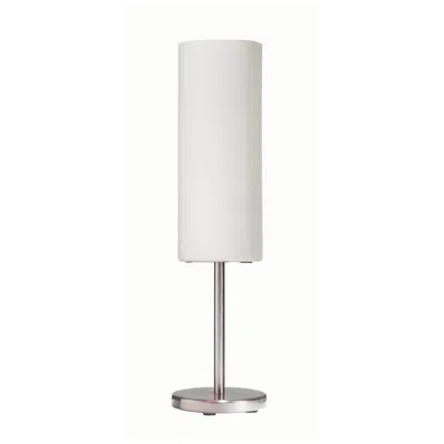 Dainolite Gomtra 18"h Satin Chrome And Frosted Glass Accent Table Lamp