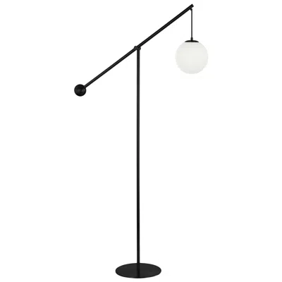 Dainolite Holly 66 3/4 High Modern Matte Black Boom Arm Floor Lamp