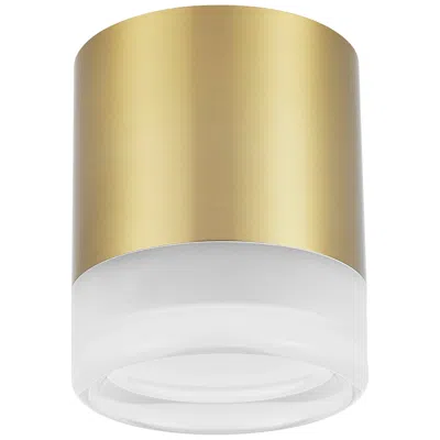 Dainolite Lucia 5.5" Wide Aged Brass Led Flush Mount