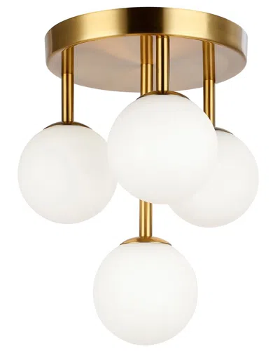 Dainolite Megallan 4-light Flush Mount In Gold