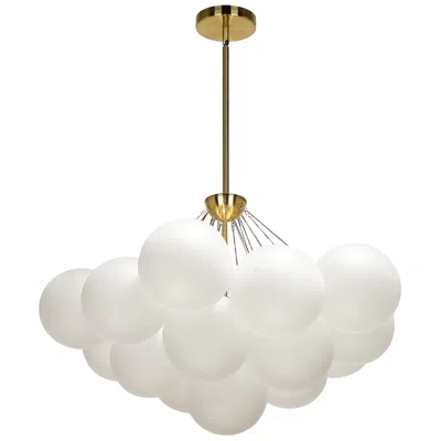 Dainolite Miles 27" Wide 4-light Aged Brass Finish Chandelier W/ White Shade
