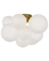 Dainolite Miles 3-light Flush Mount In White