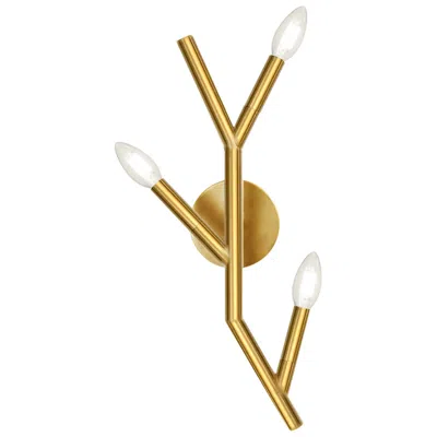 Dainolite Morgan 20" High 3 Light Aged Brass Wall Sconce In Gold