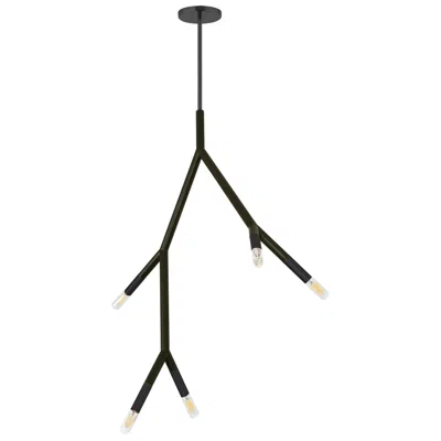 Dainolite Morgan 7.75" Wide 5 Light Matte Black Pendant