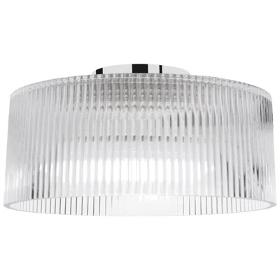 Dainolite Nadine 11.75" Wide Polished Chrome Flush Mount In Silver