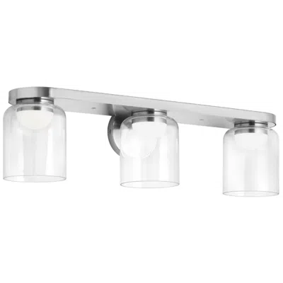 Dainolite Nadine 24.5" Wide Polished Chrome 30w Led Vanity With Clear Glass Shad