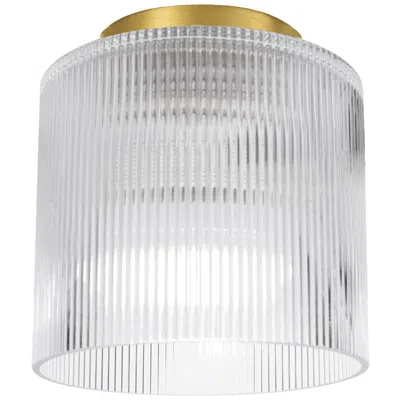 Dainolite Nadine 7" Wide Aged Brass Flush Mount