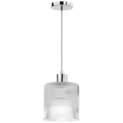 Dainolite Nadine 7" Wide Polished Chrome Finish Pendant W/ Clear Shade