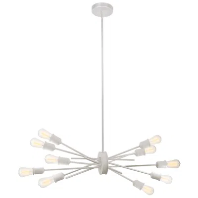 Dainolite Nebraska 17" Wide 10 Light Horizontal Matte White Pendant