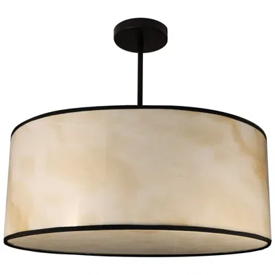 Dainolite Nena 4-light Drum Pendant In Brown