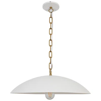 Dainolite Ofelia 19.75" Wide Matte White Chain And Cord Hung Pendant In Multi