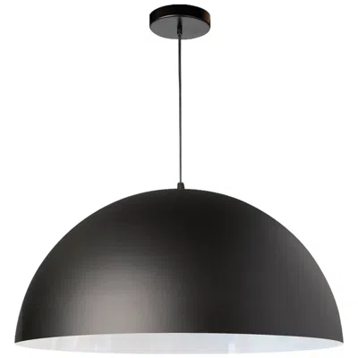 Dainolite Ofelia 20" Wide Black Metal Dome Pendant Light