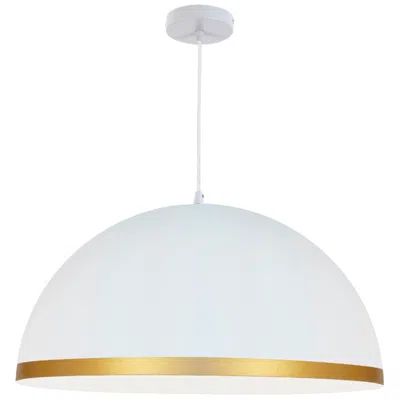 Dainolite Ofelia 20" Wide Large Matte White With Gold Trim Pendant
