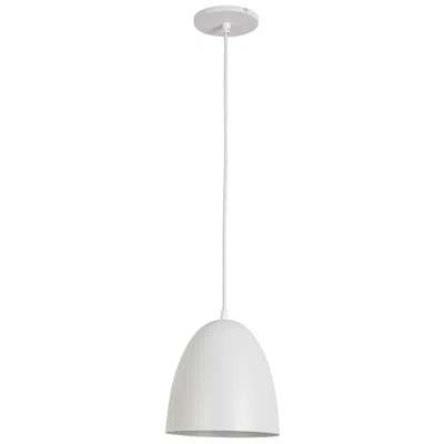 Dainolite Ofelia 8" Wide 1 Light Matte White Cord Hung Pendant