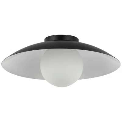 Dainolite Olivia 1-light Flush Mount In Black