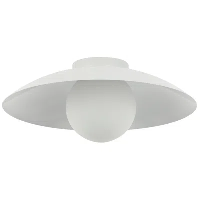Dainolite Olivia 16" Wide Matte White, White Flush Mount