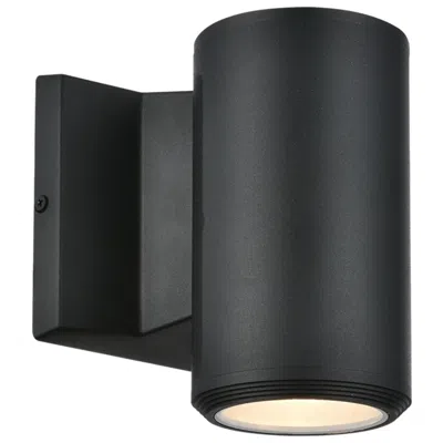 Dainolite Oslo 6.25" High Matte Black Finish Outdoor Wall Sconce W/ Clear Shade