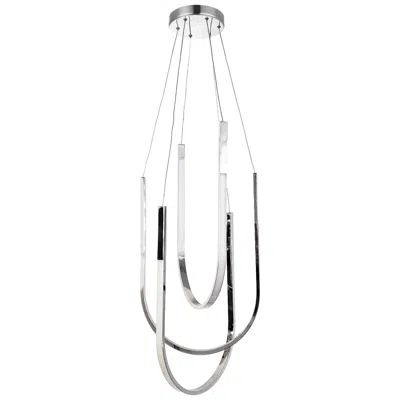 Dainolite Pacari 16"w Polished Chrome 54w Pendant With White Silicone Diffuser