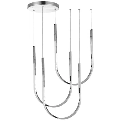 Dainolite Pacari 27"w Polished Chrome 54w Horizontal Pendant W/ White Diffuser