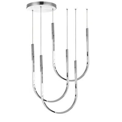 Dainolite Pacari Horizontal Pendant - 54w- White Silicone Diffuser In Polished Chrome
