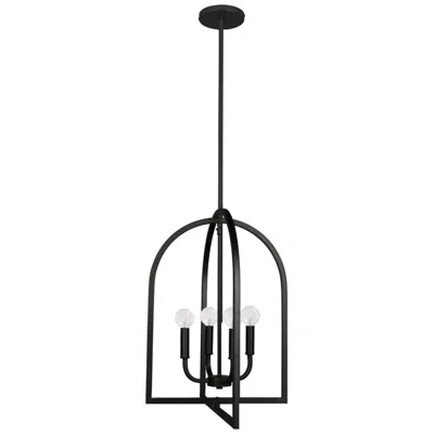 Dainolite Pamela 16" Wide 4 Light Matte Black Pendant
