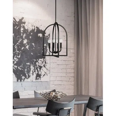 Dainolite Pamela 4 Light Pendant- Matte Black