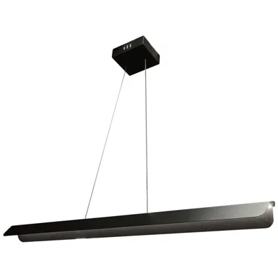 Dainolite Pamelyn 48" Wide Matte Black 30w Pendant With Metal Shade