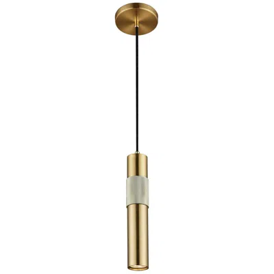 Dainolite Passwell 2.25" Wide Aged Brass Pendant In Gold