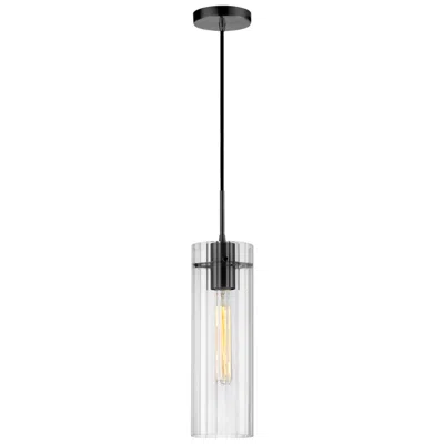 Dainolite Patia 5" Wide Matte Black Pendant